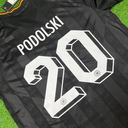 Lukas Podolski 20# Germany Black Retro Vintage Football Jersey