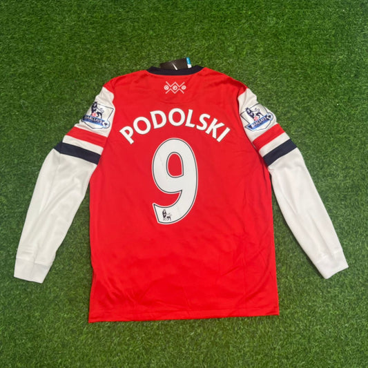 Lukas Podolski Arsenal 2011-2012 Retro Kit Jersey Trikot Maglia Soccer Shirt
