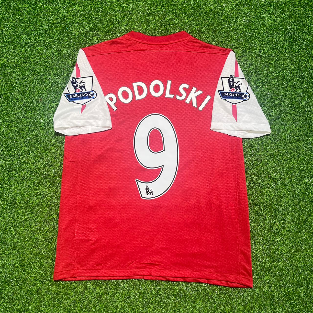 Lukas Podolski Arsenal 2011-2012 Retro Kit Jersey Trikot Maglia Soccer Shirt