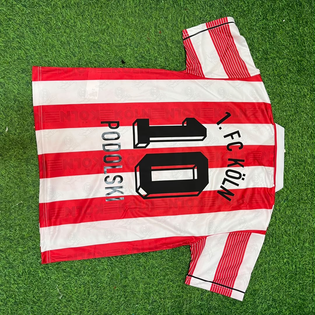 Lukas Podolski #10 FC Köln Retro Trikot Fußballtrikot