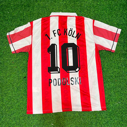 Lukas Podolski #10 FC Köln Retro Trikot Fußballtrikot