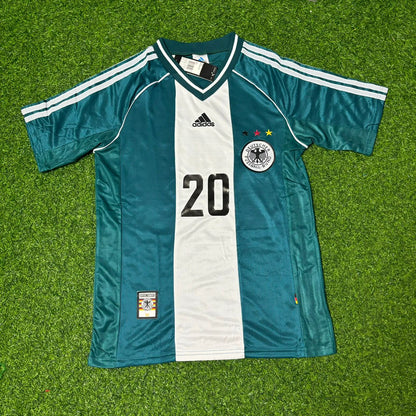 Lukas Podolski Germany Away Green Retro Football Jersey