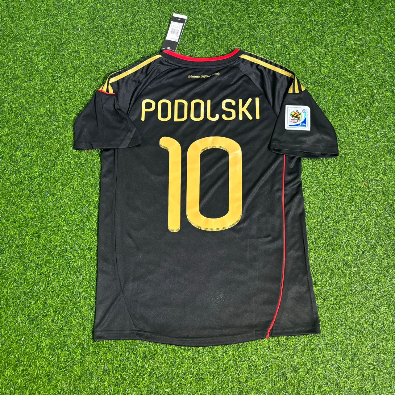 Lukas Podolski - Germany Deutschland 2010 World Cup Black Jersey Trikot