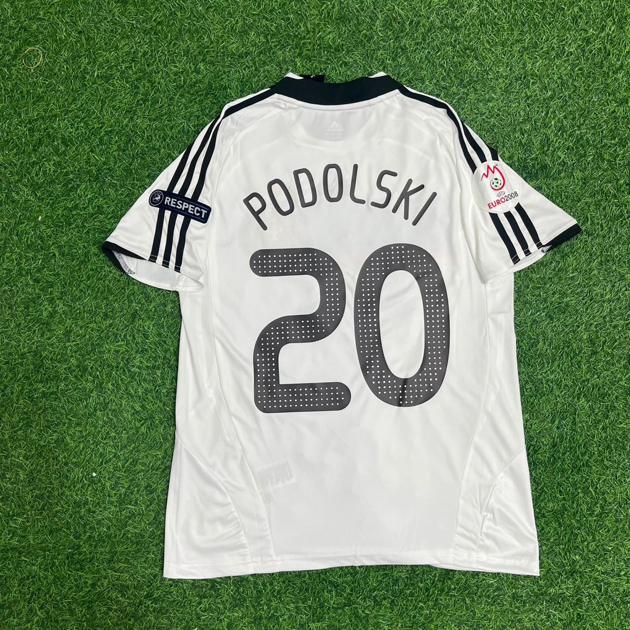 Lukas Podolski Germany EURO 2008 Retro Football Jersey Kit