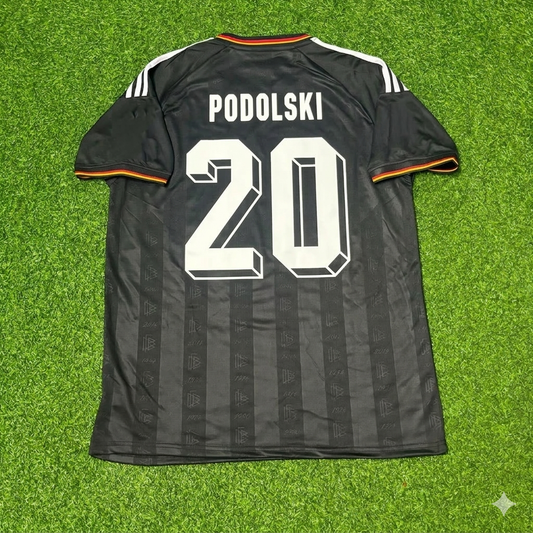 Lukas Podolski 20# Germany Black Retro Vintage Football Jersey
