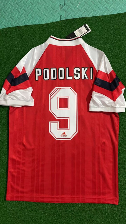 Lukas Podolski – Arsenal Retro Kit Jersey Trikot Maillot Soccer Shirt