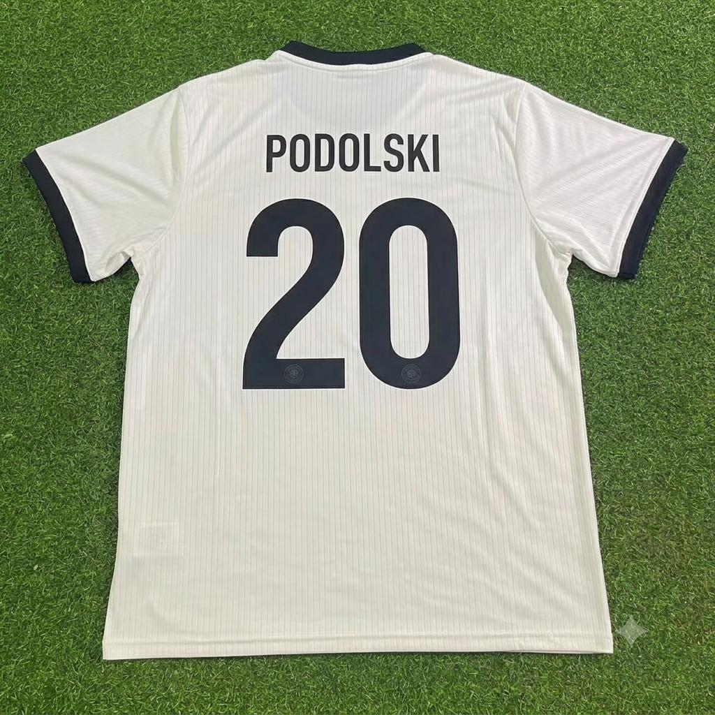 Lukas Podolski Germany Deutschland 125 Year Special White Football Jersey