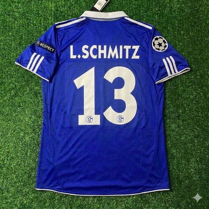 Lukas Schmitz 13- Schalke 04 Season 2010- 11 Retro Champions League Football Jersey Trikot Soccer Shirt
