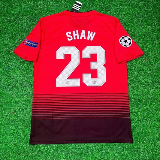 Luka Shaw #23 Manchester United 2018/2019 Season Home Red Retro Football Jersey