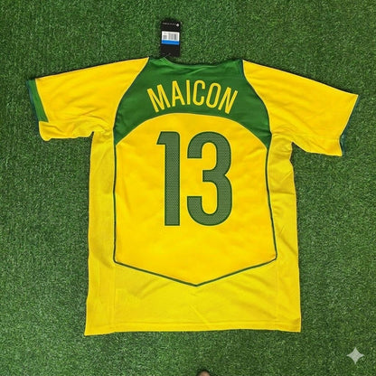 Maicon 13– Brazil 2004–2006 Retro Kit Jersey – | Trikot | Maillot Soccer Shirt
