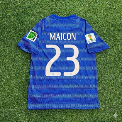 Maicon 23- 2014 World Cup Retro Blue Jersey Trikot