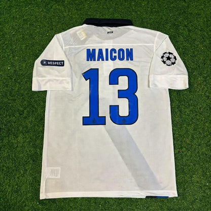 Maicon #13 Inter 2011/2012 White Away Jersey Trikot Maillot Maglia Soccer Shirt