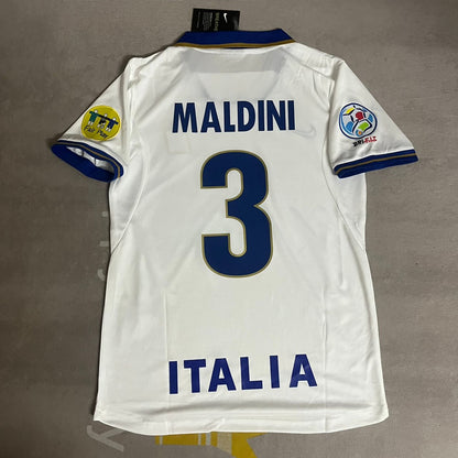 Paolo Maldini Italie EURO 1996 Maillot rétro blanc