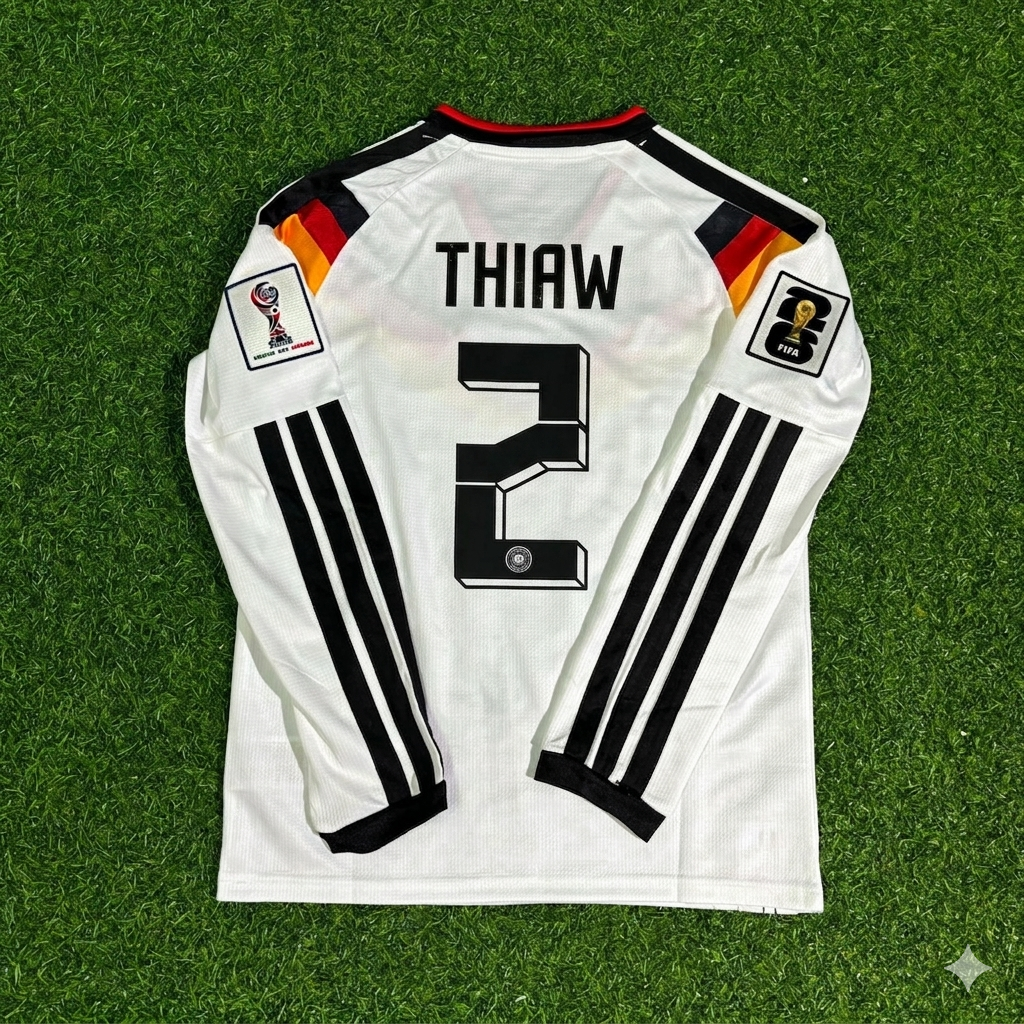Malick Thiaw #2 Germany 2026 World Cup  Long Sleeve Home Football Jersey Kit