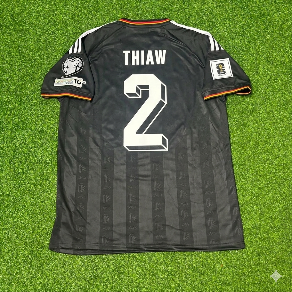 Malick Thiaw 2# Deutschland 2026 WM Schwarzes Fußballtrikot