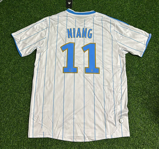 Mamadou Niang 11 – Olympique Marseille 2009/2010 Home Retro Kit Jersey Trikot Maillot Soccer Shirt