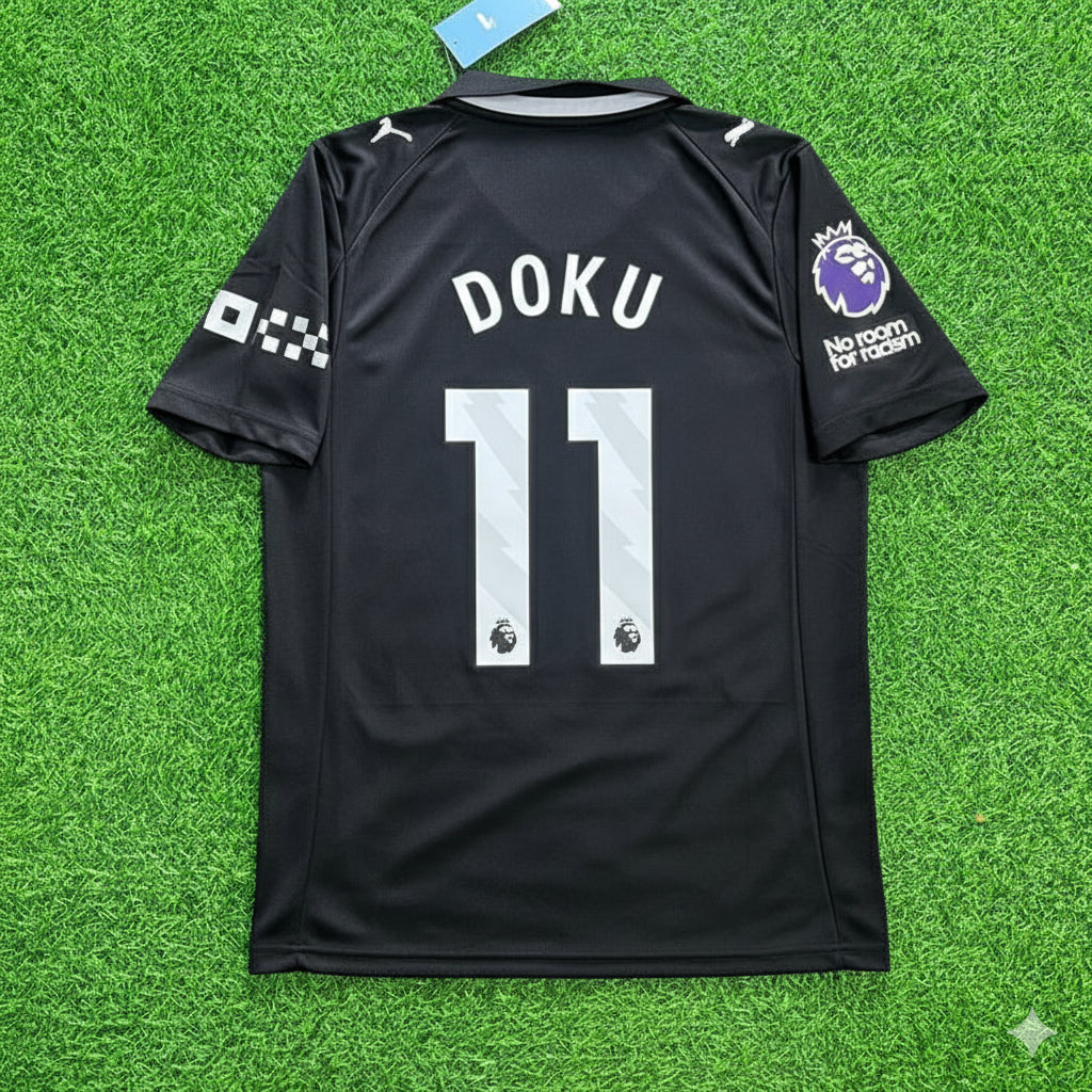 Jérémy Doku Manchester City Black New Season 2026 Jersey Maillot