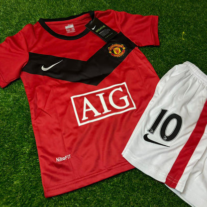 Wayne Rooney Manchester United 2009/10 Home Kids Kit – Kit Jersey for Children – | KinderTrikot | Maillot Enfant Soccer Shirt