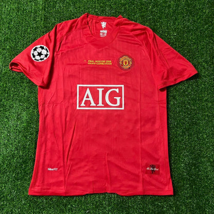 Manchester United Champions League Final Moscow 2008 Retro Red Football Shirt