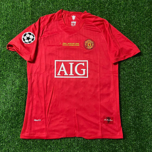 Manchester United Champions League Final Moscow 2008 Retro Red Football Shirt