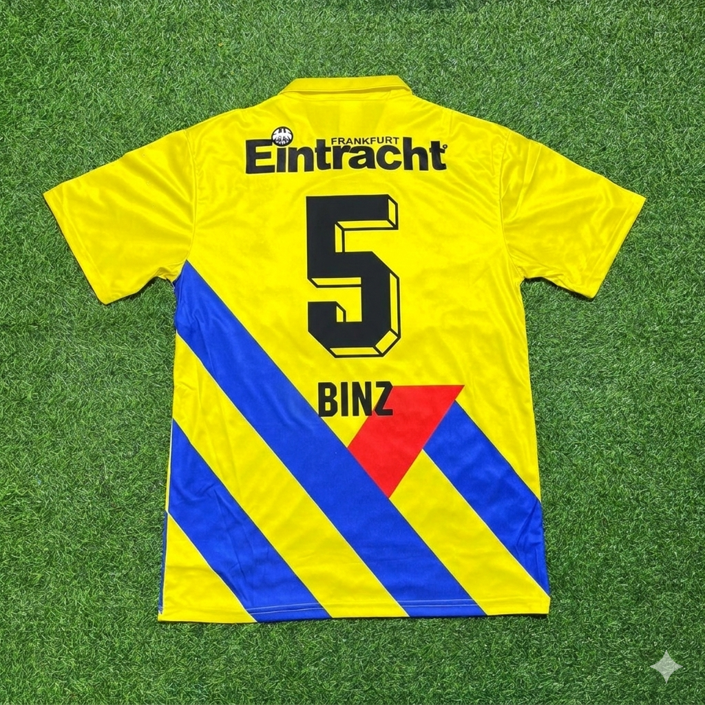 Manfred Binz Eintracht Frankfurt 1993/1996 Retro Yellow Football Jersey