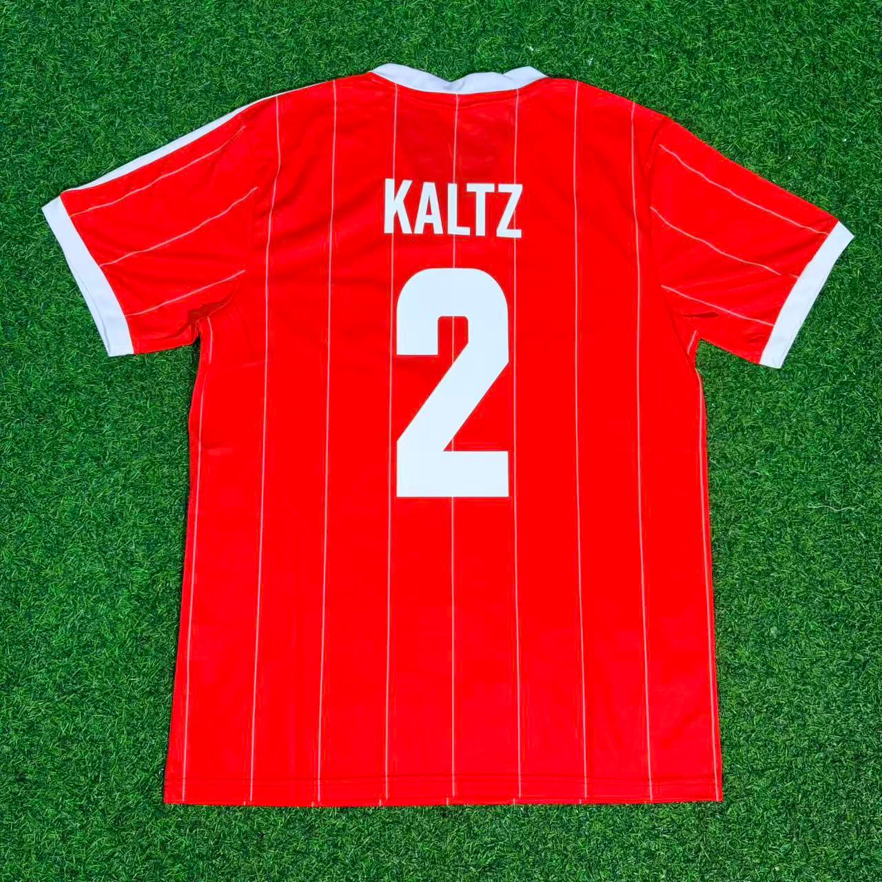 Manfred Kaltz Hamburger SV 1982-1983 Red Retro Fußballtrikot