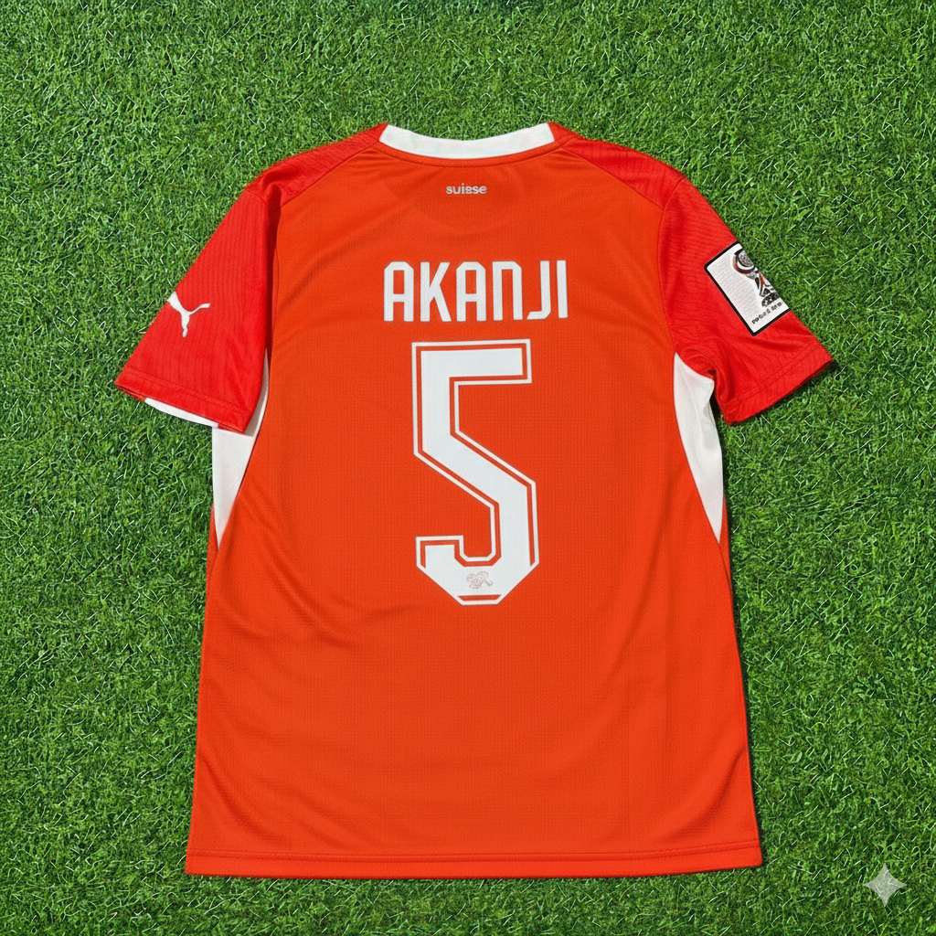 Manuel Akanji 5- Switzerland 2026 World Cup Kit Jersey Trikot Maillot