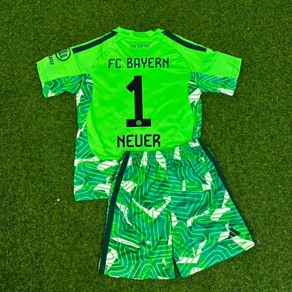 Manuel Neuer Bayern Munich Green Goalkeeper Football Jersey Kit