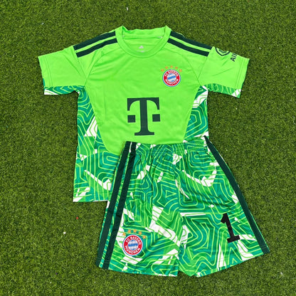Manuel Neuer Bayern Munich Green Goalkeeper Football Jersey Kit