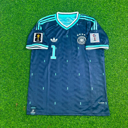 Manuel Neuer Germany 2026 World Cup Goalkeeper Blue Football Jersey
