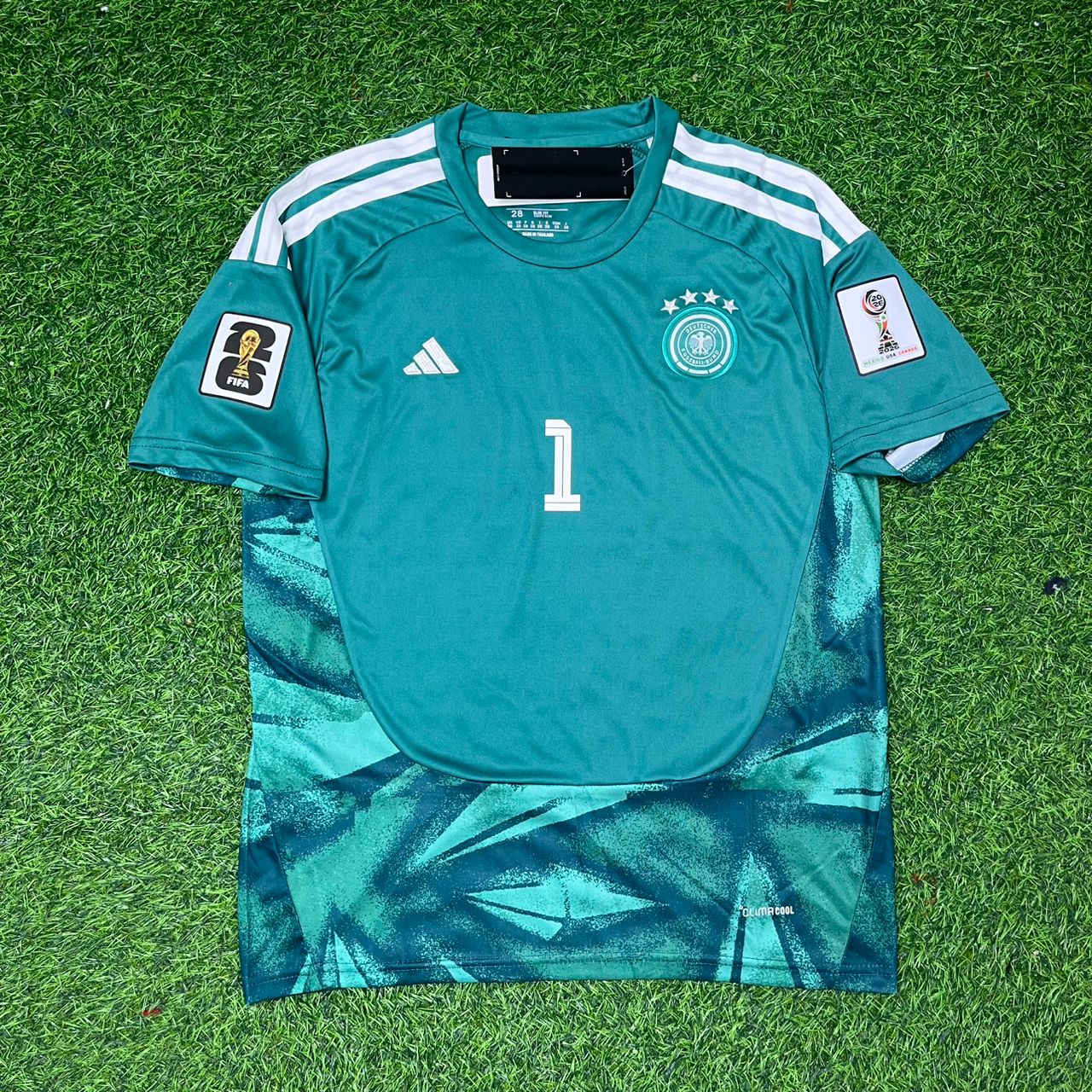 Manuel Neuer Germany 2026 World Cup Goalkeeper Green Football Jersey