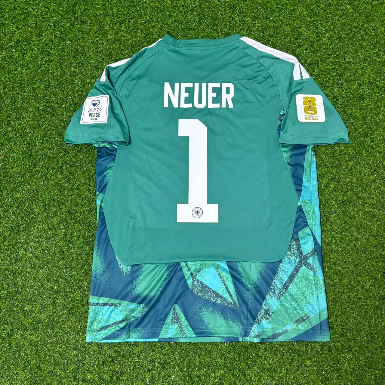 Manuel Neuer Germany 2026 World Cup Goalkeeper Green Football Jersey