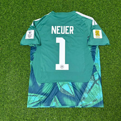 Manuel Neuer Germany 2026 World Cup Goalkeeper Green Football Jersey