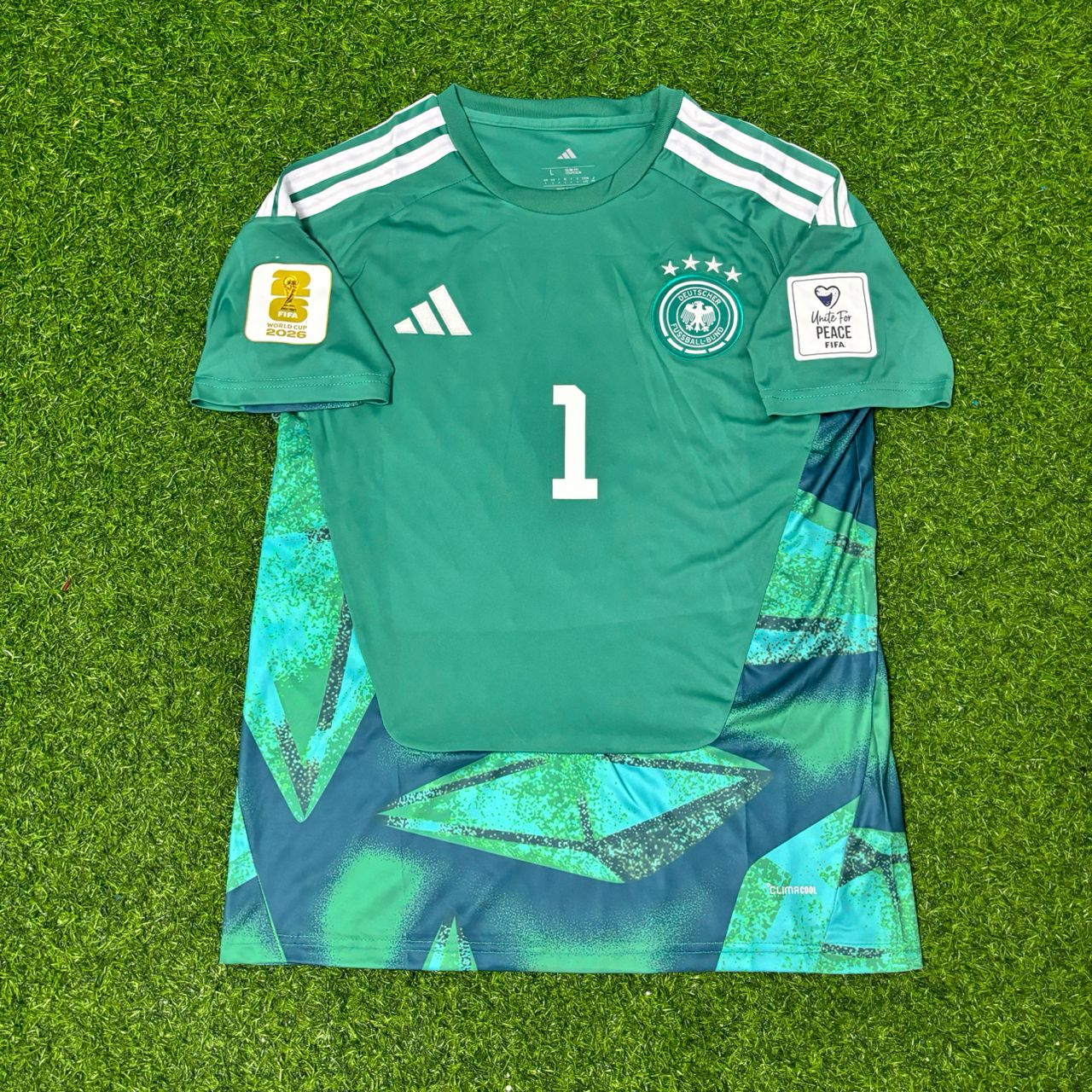 Manuel Neuer Germany 2026 World Cup Goalkeeper Green Football Jersey