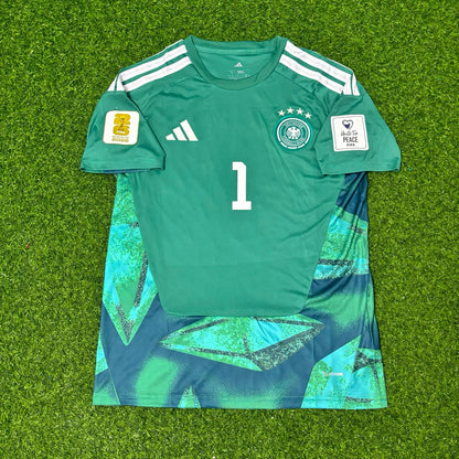 Manuel Neuer Germany 2026 World Cup Goalkeeper Green Football Jersey