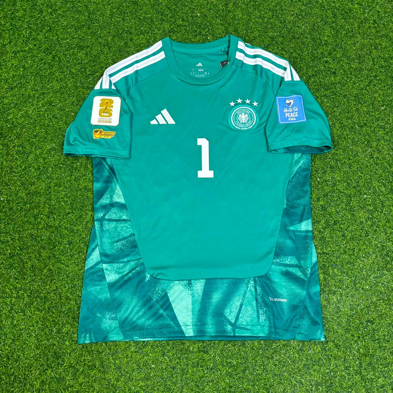 Manuel Neuer Germany 2026 World Cup Goalkeeper Legacy Patch Football Jersey