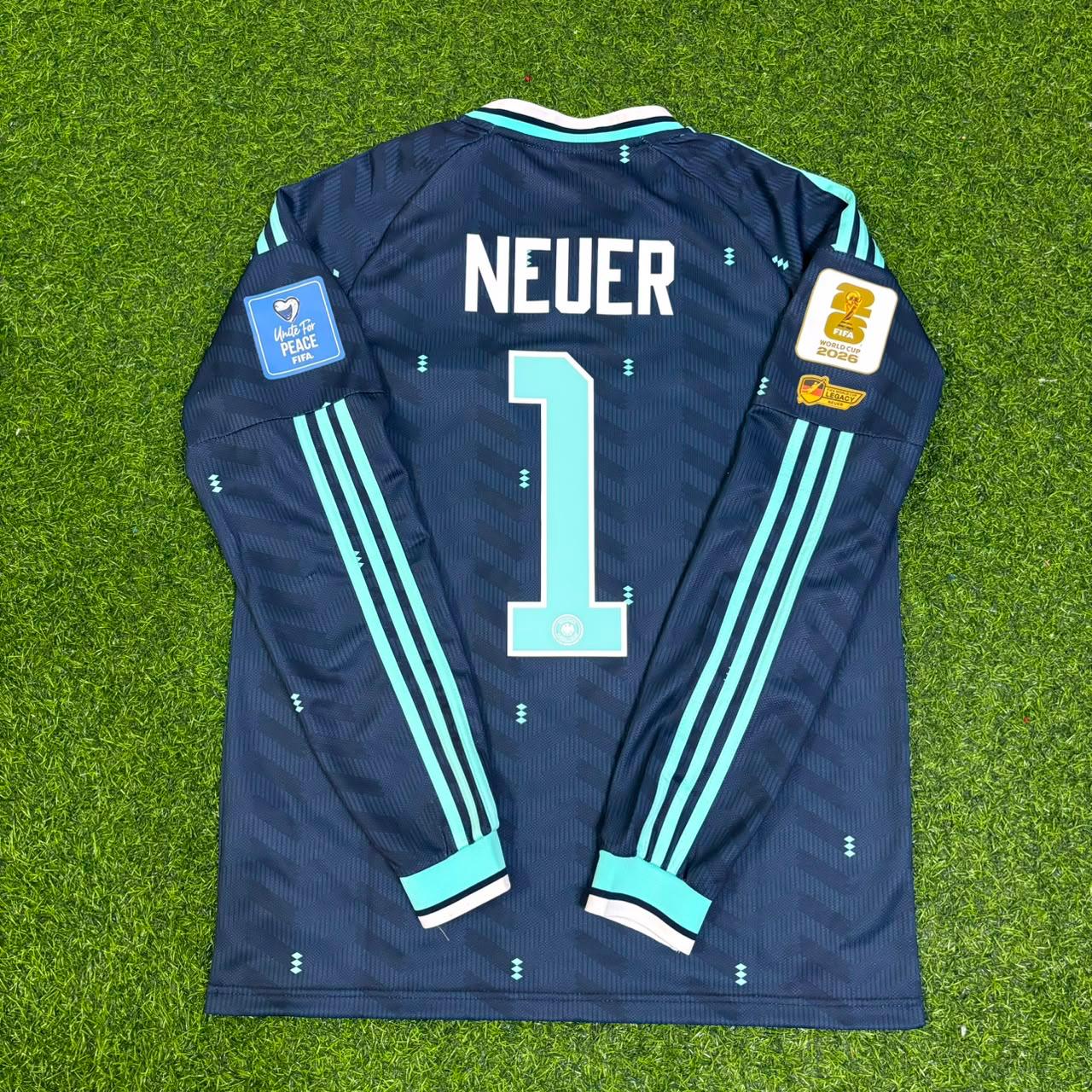 Manuel Neuer Germany 2026 World Cup Goalkeeper Special Legacy Patch Long Sleeve Football Jersey