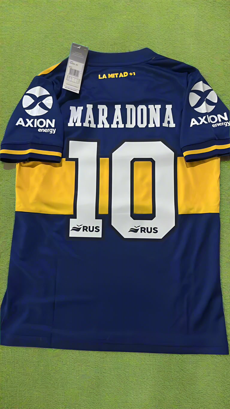 Diego Armando Maradona Boca Juniors Commemorative Retro Jersey Trikot Maglia Soccer Shirt