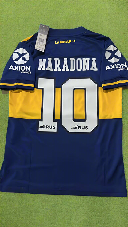 Diego Armando Maradona Boca Juniors Commemorative Retro Jersey Trikot Maglia Soccer Shirt