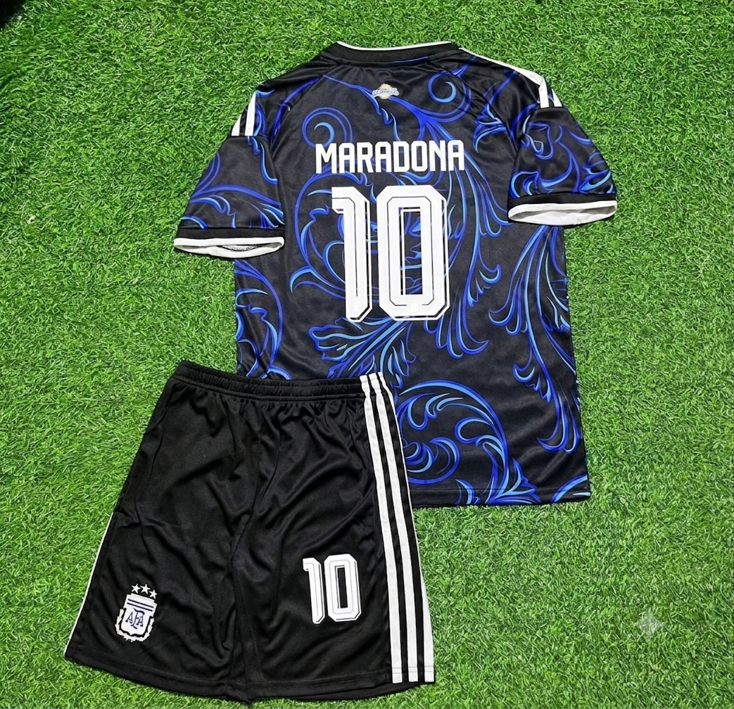 Diego Armando Maradona Argentina Retro Kids Football Jersey