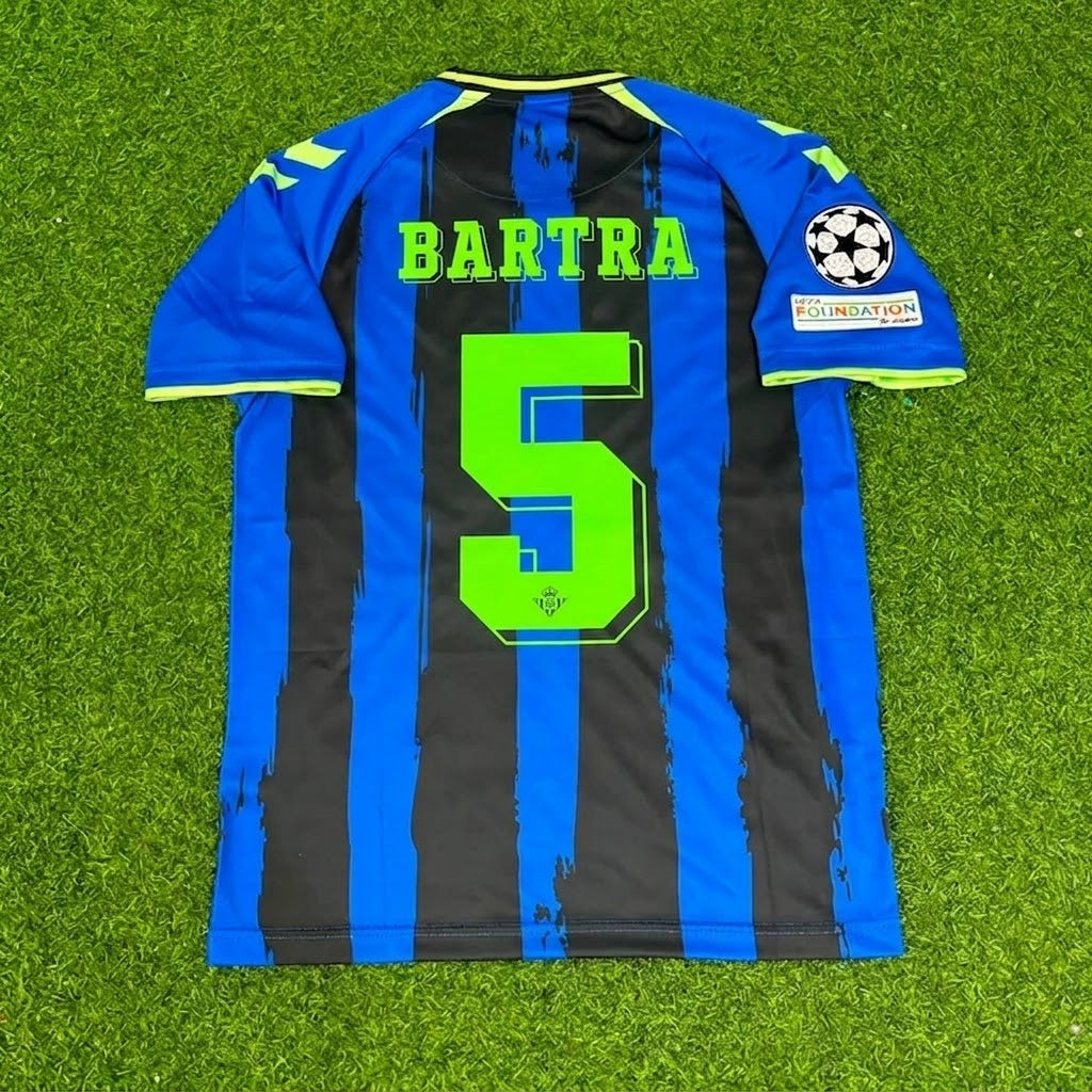Marc Bartra #5 Real Betis 2027 Third New Season Champions League Patch Football Jersey Trikot Maillot