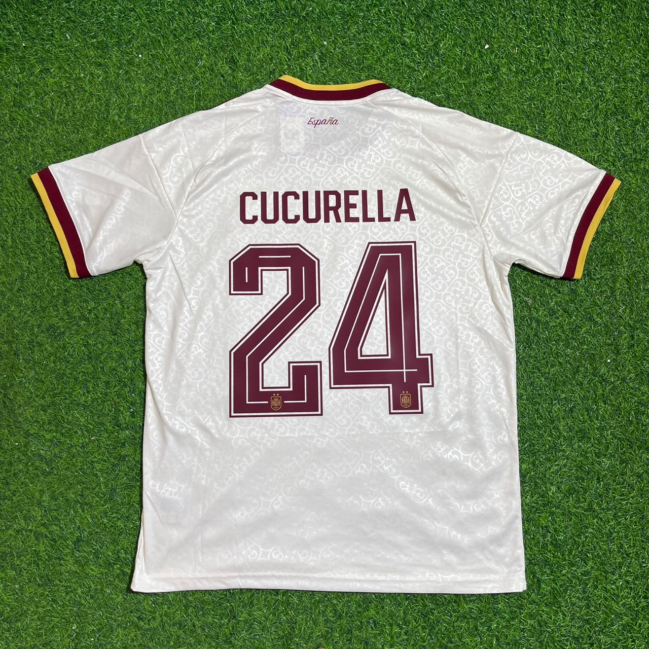 Marc Cucurella #24 Spain Two Star 2026 World Cup Champions Away Jersey Trikot Maillot