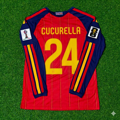 Marc Cucurella #24 Spain 2026 World Cup Home Long Sleeve Jersey Trikot Maillot