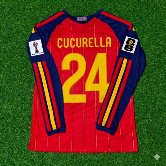 Marc Cucurella #24 Spain 2026 World Cup Home Long Sleeve Jersey Trikot Maillot