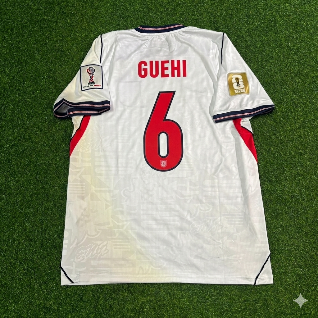 Marc Guéhi #6 England 2026 World Cup Home White Football Jersey