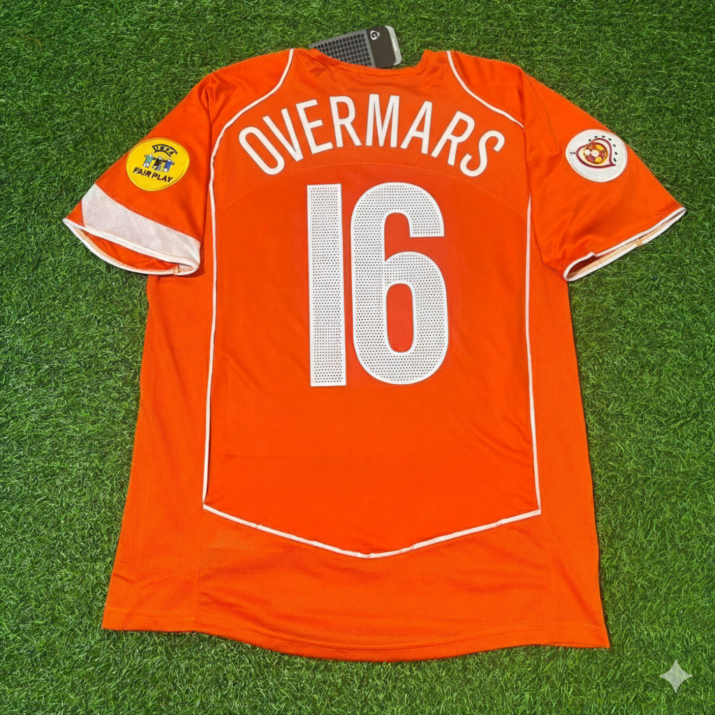 Marc Overmars Netherlands EURO 2004 Home Retro Jersey Trikot