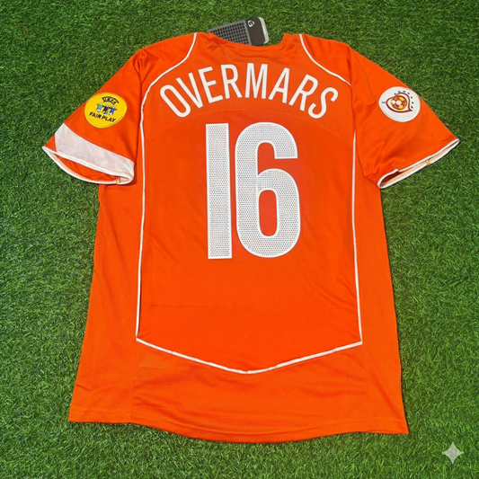 Marc Overmars Netherlands EURO 2004 Home Retro Jersey Trikot