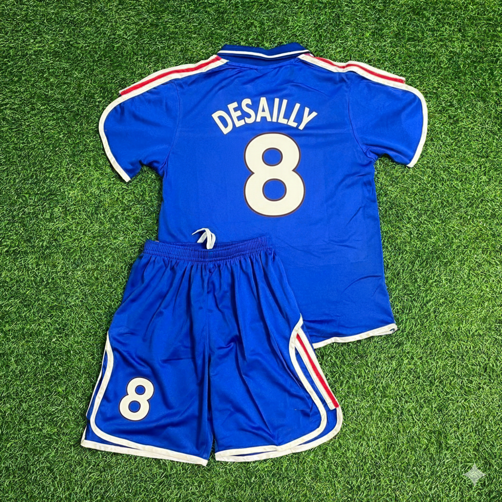 Marcel Desailly 8- France EURO 2000 2002 Retro Kids Jersey