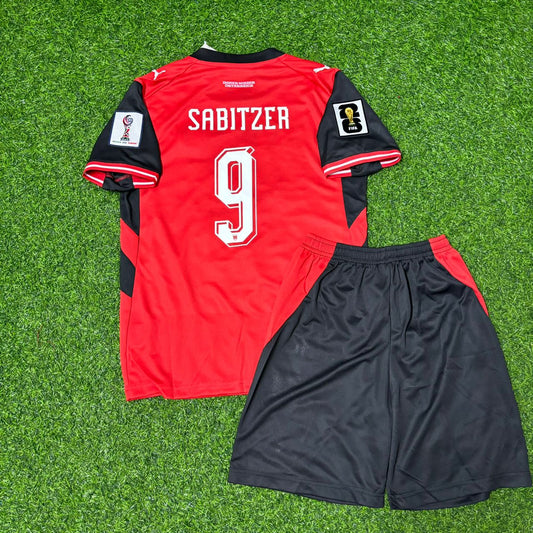 Marcel Sabitzer #9 Austria 2026 World Cup Kids New Season Football Jersey
