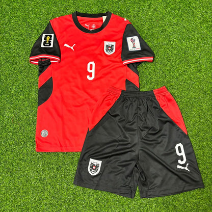 Marcel Sabitzer #9 Austria 2026 World Cup Kids New Season Football Jersey